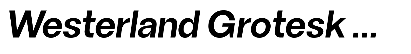 Westerland Grotesk Bold Italic